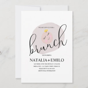 Söt vit stekt äggbrunch inbjudningar