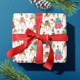 Söt vit tre vise män jul presentpapper