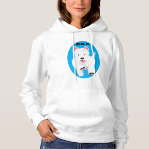 Söt vit west highland terrier-karikatyr t shirt