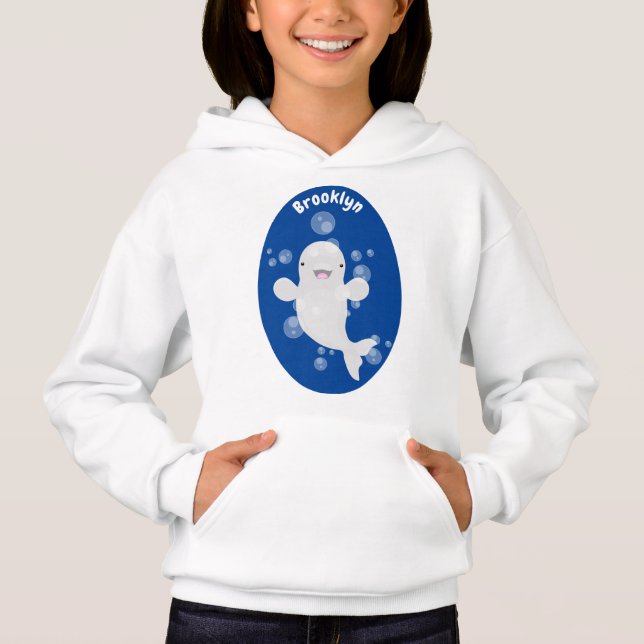 Söt vitvalsbubblor serieillustration t shirt (Framsida)