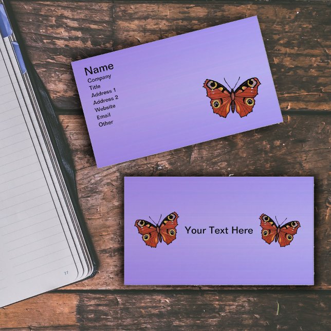 Söt Vivid Monarch Butterfly Lila Visitkort (Monarch butterflies pretty markings on bright purple business cards.)
