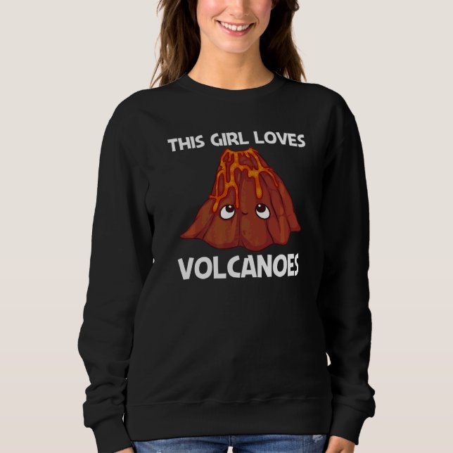 Söt vulkan för tjejer barn vulkanolog vulkanisk t shirt (Framsida)
