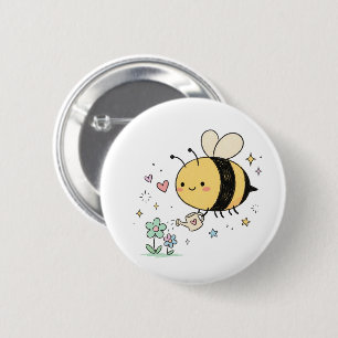 Söt Waggledans Kawaii Bivårdare Knapp