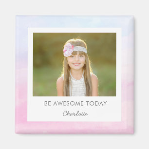 Söt Watercolor Anpassningsbar Caption Locker Magne Magnet