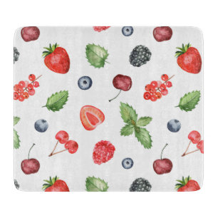 Söt Watercolor Berry Mönster Kitchen