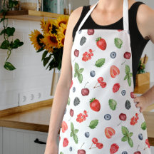 Söt Watercolor Berry Mönster Kitchen
