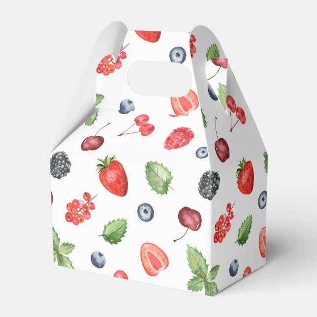 Söt Watercolor Berry Mönster Presentaskar (Framsidan Sidan)