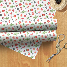 Söt Watercolor Berry Mönster Presentpapper