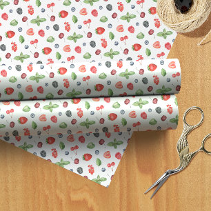 Söt Watercolor Berry Mönster Presentpapper
