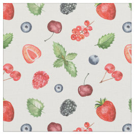 Söt Watercolor Berry Mönster Tyg
