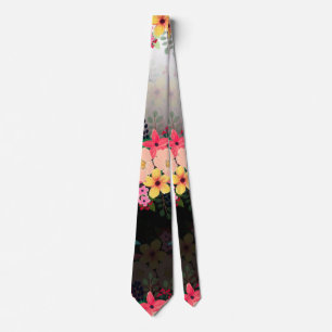 Söt Watercolor Blommigt Black White Ombre Design Slips