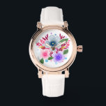 Söt Watercolor Blommigt Bouquet Armbandsur<br><div class="desc">blommigt av söt vattenfärg.</div>