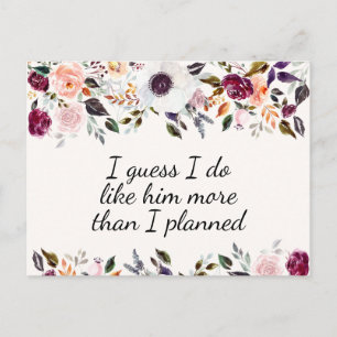 Söt Watercolor Blommigt Bridesmaid Frieri kort
