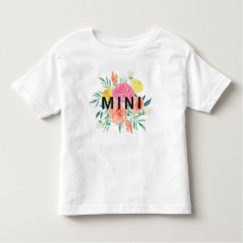 Söt Watercolor Blommigt MINI Matcha T Shirt
