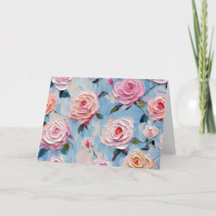 Söt Watercolor Blommigt Note Card Helgkort