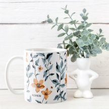 Söt Watercolor Blommigt Personlig Namn