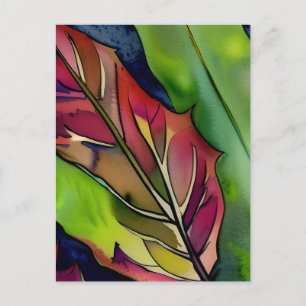 Söt Watercolor Botanical Vykort