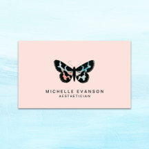 Söt Watercolor Butterfly Logotyp Rosa