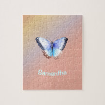 Söt Watercolor Butterfly med Namn