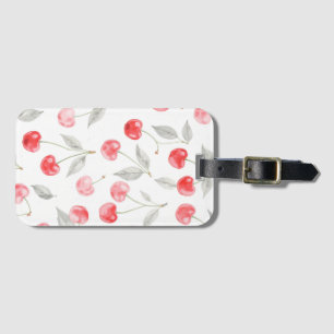 Söt Watercolor cherry Frukt Mönster Bagagebricka