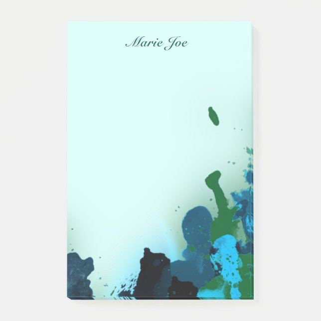 Söt Watercolor Confetti Splatter Boarder Post-it Block (Framsida)