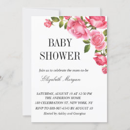 Söt Watercolor Flowers Garden Baby Shower Inbjudningar