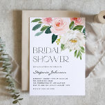 Söt Watercolor Flowers Garden Möhippa Inbjudningar<br><div class="desc">Inbjudan gäster till er möhippa med anpassadet inbjudningskort för möhippan. Den har vattenfärgsbukett av rosa,  vita blommor och grönt blommigt. Anpassa blommigten inbjudningskort för möhippan genom att lägga till din egen händelseinformation. Det här botaniska inbjudningskort för möhippan är perfekt för möhippor i vår och trädgård.</div>