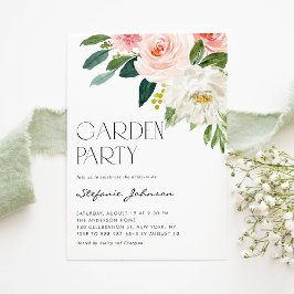Söt Watercolor  Flowers Garden Party Inbjudningar