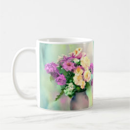 Söt Watercolor Flowers i Vas Kaffemugg
