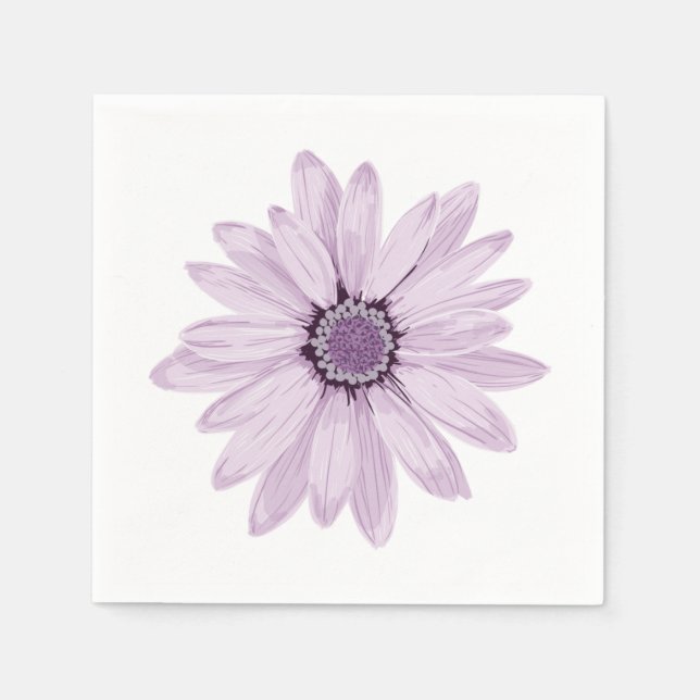 Söt Watercolor Gerbera Pappersservett (Framsidan)