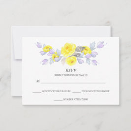 Söt Watercolor Grått Gult Lila Ro OSA