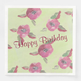 Söt Watercolor Papper Napkins Pappersservett