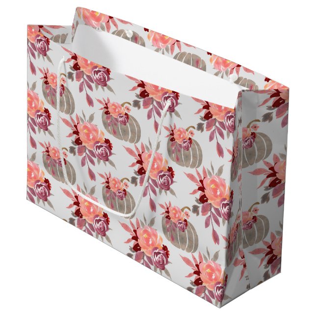 Söt Watercolor Pumpkin Baby Shower (Framsidan Vinklad)