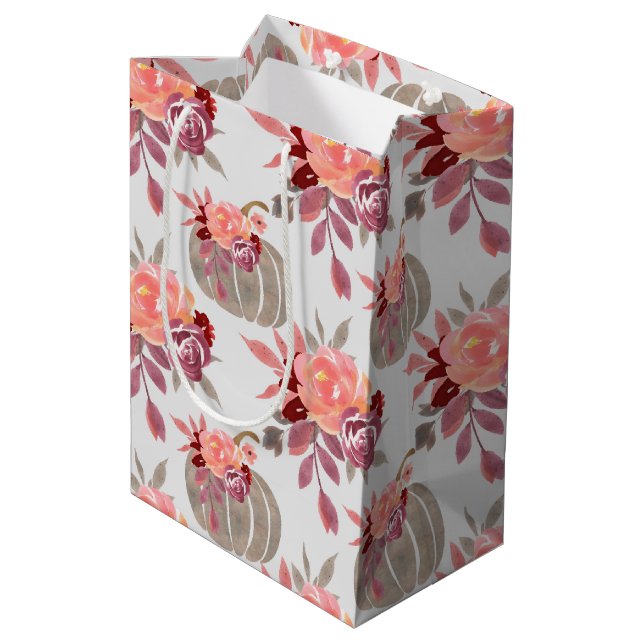 Söt Watercolor Pumpkin Baby Shower Wrappap (Baksidan Vinklad)