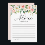 Söt Watercolor Vår blommor Möhippa Rådkort<br><div class="desc">Ge dina råd till den här briden att vara med det här anpassadet-kortet för möhippa. Den har blommigt- och vattenfärgsmark av rosa och vit ros, dahlier och peonier med gigantiska accenter. Anpassa det här möhippan av blommigt genom att lägga till en egen text. Det här blommigtens rådgivningskort är perfekt för...</div>