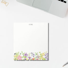 Söt Watercolor Wildblommor Anpassningsbar Anteckningsblock