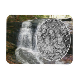 Söt Waterfall Oljemålning Lägg till foto Magnet