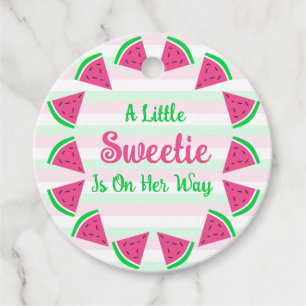 Söt Watermelon Baby Shower Gåvor Etiketter