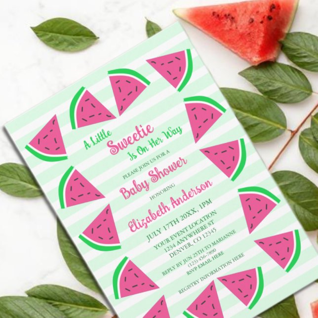 Söt Watermelon Baby Shower Inbjudningar (Skapare uppladdad)