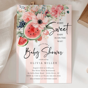 Söt Watermelon Baby Shower Inbjudningar