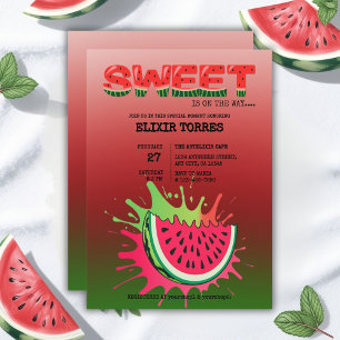 Söt Watermelon Baby Shower Inbjudningar