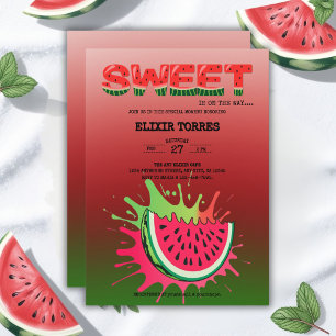 Söt Watermelon Baby Shower Inbjudningar