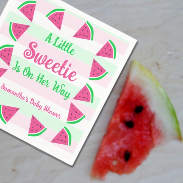 Söt Watermelon Baby Shower Pappersservett (Skapare uppladdad)