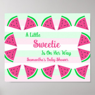 Söt Watermelon Baby Shower Poster
