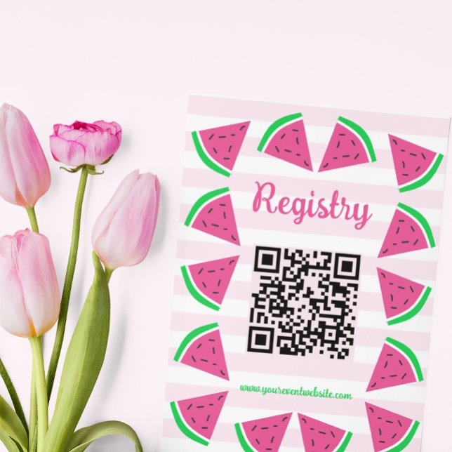 Söt Watermelon Baby Shower-register Tilläggskort (Skapare uppladdad)