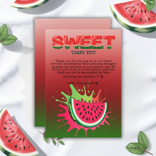 Söt Watermelon Baby Shower Tack Kort