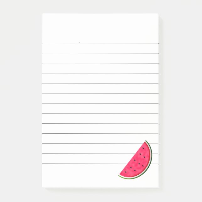 Söt Watermelon Segce Teckning Lined Post-it Block (Framsida)