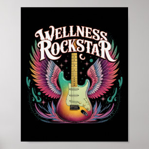 Söt Wellness Rockstjärna Tränings Diva Yoga Pt Sta Poster