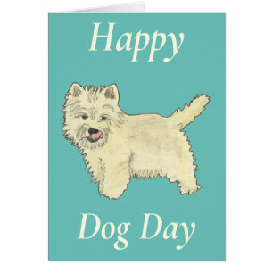Söt West Highland Terrier Glad hund födelsedag Hälsningskort