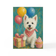 Söt Westie-födelsedagskort | West Highland Terrier